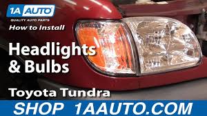 Our toyota tundra light bulb guides allow you to easily replace light bulbs, replace headlight bulb, change a broken lightbulb, install a hid headlight conversion or install led light bulbs instead of spending countless hours trying to figure out which light bulb sizes in your 2005 toyota tundra. How To Replace Headlights And Bulbs 00 04 Toyota Tundra Youtube