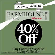 Maybe you would like to learn more about one of these? Wheaton S On Twitter Our 40 Off Farmhouse Living Collection Sale Is On Until April 3rd Come In And Shop This Versatile Home Decor Collection Of Complimentary Neutral Tones Along With Galvanized Accents