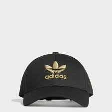 Adidas Black And Gold Hat Adidas Fm1675 Unisex Originals Hat Adicolor Gold Baseball In 2020 Hats For Men Baseball Caps Mens Track Pants