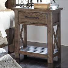 Free shipping for many items! Three Posts 1 Drawer Night Stand In Brown Liberty Furniture Furniture Slatted Shelves