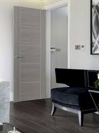 Lava Laminate Internal Door Grey Contemporary Laminate With Textured Timber Effect Grey Internal Doors Internal Doors Modern White Internal Doors