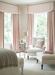 Bedroom curtain is very important, the bedroom will look bad and unfinished when it does not have curtains. White Bedroom With Pink Valance And Curtains Traditional Bedroom