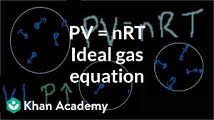 Ideal Gas Equation Pv Nrt Video Khan Academy