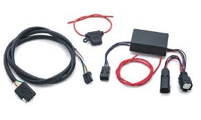 The honda trailer wiring system uses a converter or electronic relay to isolate the trailer lights from the combination switch (head lamp switch). Motorcycle Trailer Wiring Harness Kit From Kuryakyn