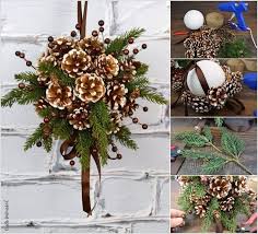 Idees De Decoration De Pomme De Pin Rapide Et Facile Idees De Decoration Decoration Bas Deco Noel Fait Main Decoration Noel Deco Noel Exterieur