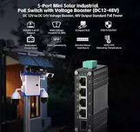 MokerLink Store - MokerLink 5 Port Gigabit Industrial Solar Battery UPS PoE Switch