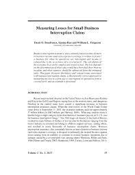 A utility services endorsement extends business income (interruption) and/or extra expense coverage to apply to a suspension of. Pdf Measuring Losses For Small Business Interruption Claims