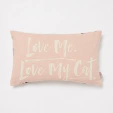 Years ago, like you, i found myself extremely frustrated with my pillow going flat. Debenhams Pink Love Me Love My Cat Slogan Cushion Debenhams