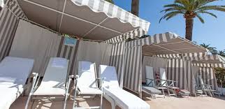 Private Beach Solariums Tents Cabins And Bungalows In 2020 Beach Club Monte Carlo Beach