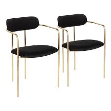 lumisource set of 2 demi modern gold metal black velvet velvet accent chair lowes com velvet dining chairs gold dining room chair gold dining