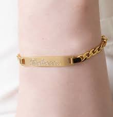 We'll make it safe and convenient. Custom Gold Bracelet Menengraved Bracelet Name Bracelet Men Etsy Bracelets For Men Gold Chain Bracelet Mens Mens Gold Bracelets