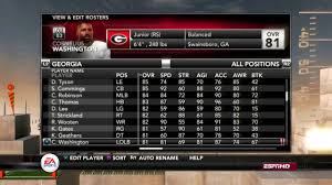 2011 2012 georgia bulldogs american football team roster ncaa football 12