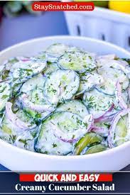 Easy Creamy Cucumber Salad Recipe Cucumber Recipes Salad Creamy Cucumber Salad Creamy Cucumbers