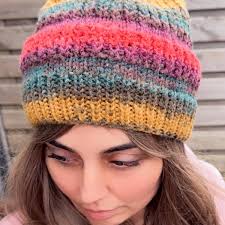 Wig Caps Ravelry: ECO KNIT Dragonfly Beanie Hat Pattern By Lorraine Hearn  Retro Knit Hat