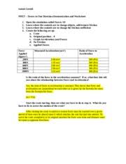 Change friction and see how it affects the motion of objects. Phet Forces 1d Worksheet 5 Nemar Kanber Phet Forces In One Direction Demonstration And Worksheet 1 2 3 4 Open The Simulation Called Forces 1d Learn Course Hero