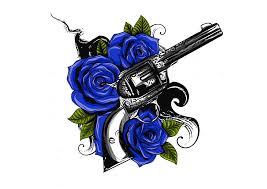 Want to see the world's best guns and roses tattoo ideas? Guns And Rose Flowers Drawn In Tattoo Style Illustration Digital Art By Dean Zangirolami