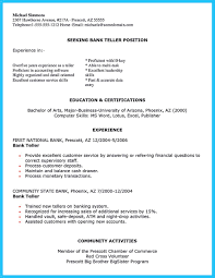 bank teller resume