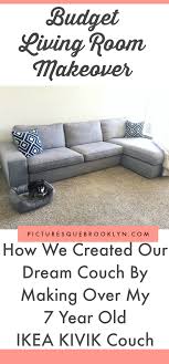 The generous size, low armrests and memory foam that adapts to the contours of your body invites to many hours of naps, socialising and relaxation. Budget Living Room Makeover How We Created Our Dream Couch By Making Over Our 7 Year Old Ikea Kivik Couch Picturesquebrooklyn