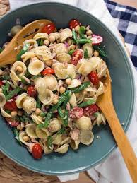 Tuna Pasta Salad With Capers And Chickpeas Recipes Noshon It Recipe Tuna Salad Pasta Pasta Salad Pasta Dishes