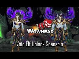 Last fall around bfa launch alot of players were unlocking void elves with 110 trial characters. Void Elf Allied Race Guides Wowhead