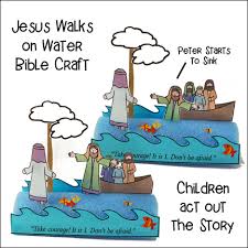Everybody loves jesus because he is our messiah and this time i give you some coloring pages when he walks on water. Bible Craft For Miracles Jesus Walks On Water