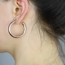 Chunky Rose Gold Hoop Earrings Minimalist Hoops Dainty Rose Gold Earrings Dainty Hoops Delicate Hoop Earrings Minimalist Jewelry 35mm Minimalist Earrings Rose Gold Hoop Earrings Rose Gold Hoops
