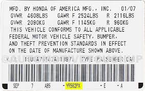 Honda Paint Code Locations Touch Up Paint Automotivetouchup