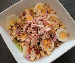 Salade Quinoa Boulgour Oeuf Emmental Thon Salade Boulgour Salade Plat