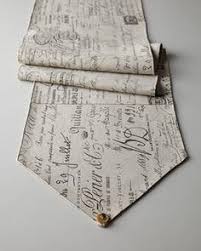 French Laundry Script Table Runner French Script French Country Dining Country Table Runner