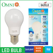 When planning for replacement the wattage of the bulb or tube light has been traditionally used as the measure of the amount of light. Omni Led Lite A60 Light Bulb 9 Watts Shopee Philippines