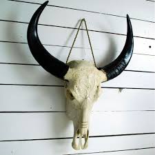 Tete De Buffle Deco Cornes Et Os Veritables Par Meublepassion Tete De Buffle Deco Deco Murale Deco Du Monde