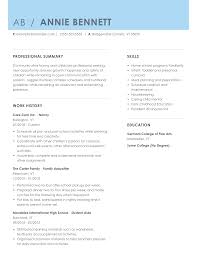 Nanny Resume Example Useful Tips Myperfectresume