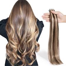 These balayage tones work together to bring soft, lighter brown hues to. S Noilite Tape In Human Hair Extensions Highlight Balayage Straight Hair Walmart Com Walmart Com