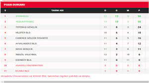 Filenin sultanları, milletler ligi'nde sahne alıyor. Turkiye Bayanlar Voleybol 2 Ligi Puan Durumu