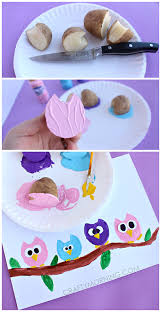 Potato Print Owl Craft For Kids Crafty Morning Owl Crafts Potato Print Crafts For Kids