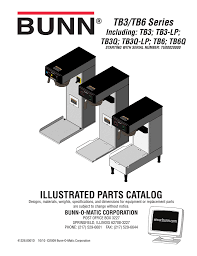 Use our part lists, interactive diagrams, accessories and expert repair before you make any adjustments to the coffee maker, check and make sure that the tank is filled with the discussion for the bunn a10 coffee brewer with warmer. Bunn Tb3 Lp Tb3q Lp Tb6 Tb3 Tb3q Tb6 Tb6q User Manual Manualzz