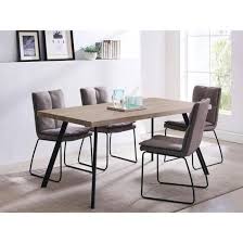 Hector Table A Manger 6 Personnes Pieds En Metal L 160 X P 90 X H 76 Cm Achat Vente Tab Table A Manger Meuble Salle A Manger Table A Manger 6 Personnes