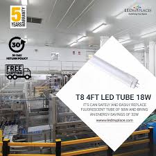 T8 4ft 18w Led Tube 5000k Clear 2500 Lumens Single Ended Power 4 Foot Led Bulbs Led Tube Light Led 5000k