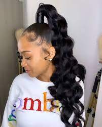 Theestallion Back Again With Blue Ocean Slayed Thewrightway By Iam Jonathan D High Ponytail Hairstyles Hair Ponytail Styles Weave Ponytail Hairstyles