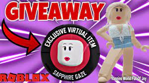 Roblox series 3 top runway model figure with. Sapphire Gaze Face Giveaway Roblox Vannies World Full Of Joy Youtube