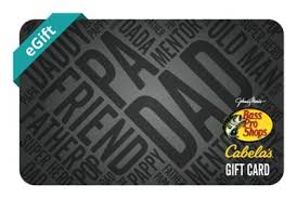 1% in club points on purchases everywhere else mastercard use of the credit card is subject to the terms and conditions of your customer agreement. Bass Pro Shops And Cabela S For Dad Egift Card Bass Pro Shops