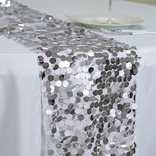 13 X108 Silver Premium Payette Sequin Table Top Runners Sequin Table Runner Sequin Table Silver Table