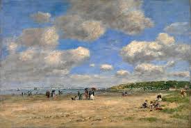 The Beach At Tourgeville Les Sablons By Eugene Boudin In 2021 Eugene Boudin Boudin Impressionism Painting
