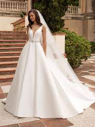 Mikado Princess Wedding Dress With V Back Pronovias Classic Wedding Dress A Line Wedding Dress Pronovias Wedding Dress