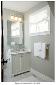 Benjamin Moore Paint Metallic Silver Blue Bathroom Decor Traditional Bathroom Benjamin Moore Bathroom Colors