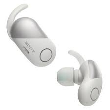 Sony True Wireless Noise Cancelling Earbuds White Wfsp700n W Noise Cancelling Earbuds Wireless Headphones With Mic Wireless Sport Headphones