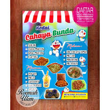 Pola pemenuhan gizi seimbang pada orang dewasa Daftar Menu Makanan Warung Kedai Cafe Custom Dengan Karakter Shopee Indonesia