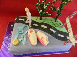 Two tier purple and white hearts and pearls custom 40th birthday cake design with sugar bow and 40 topper photo art eats bakery greenville , sc, 29607 www.arteatsbakery.com phone: Marathon Runner Running Cake Surprise 50th Birthday Party Graduation Cakes