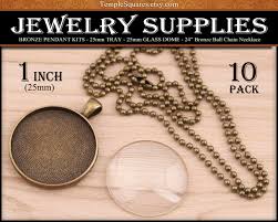 Diy embroidered pendant kit of your choice + tools (6 embroidery hoop, stork embroidery scissors, needle). Diy Jewelry Supplies Bronze Pendant Kits 25mm 1 Inch Tray Glass And Ball Chain Necklace Craft Kit For Yw Ask In Faith Activities