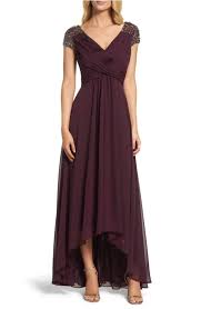 Burgundy Or Plum Mob Dress Chiffon Evening Dresses Evening Gowns Mother Of Groom Dresses